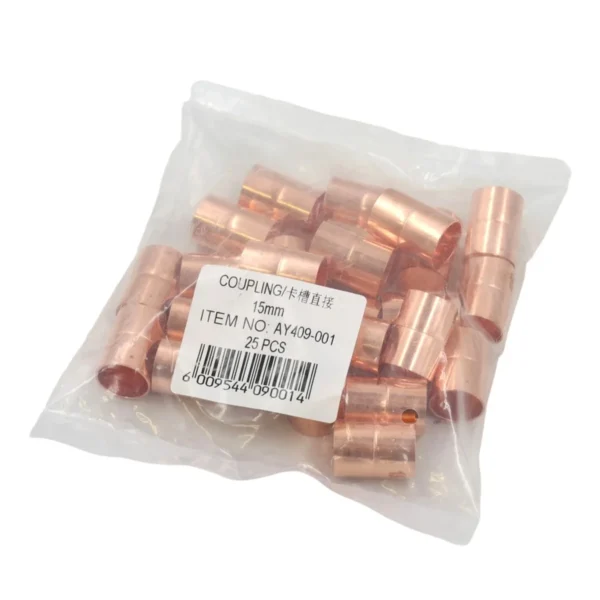 Red copper Coupling 15mm AY409-001