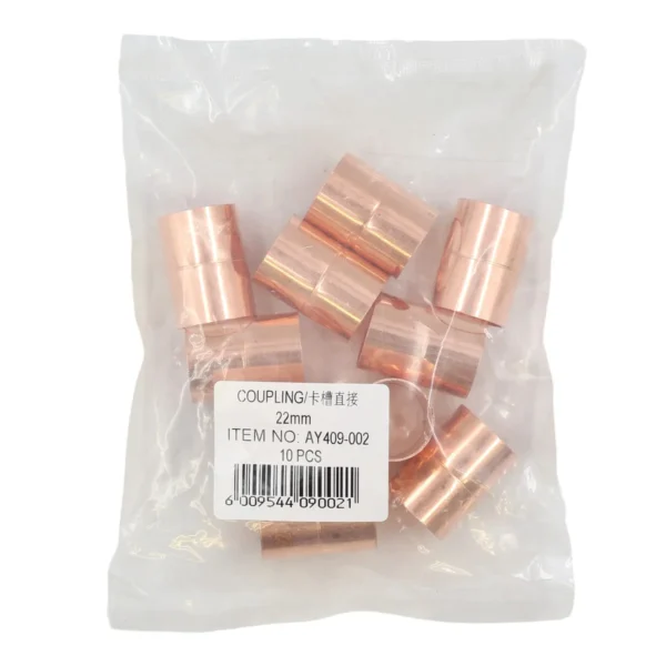 Red copper Coupling 22mm AY409-002