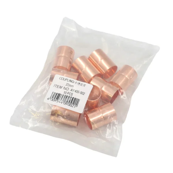 Red copper Coupling 22mm AY409-002