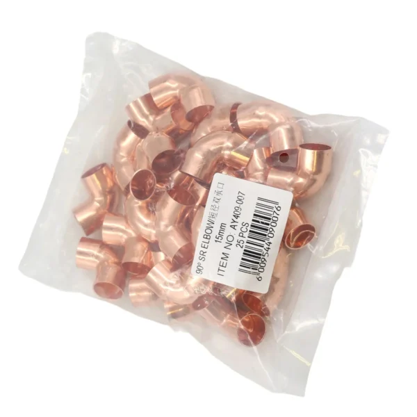 Red copper 90 SR Elbow 15mm AY409-007