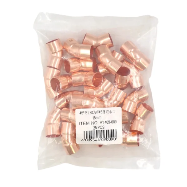 Red copper 45 Elbow 15mm AY409-009