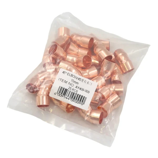 Red copper 45 Elbow 15mm AY409-009