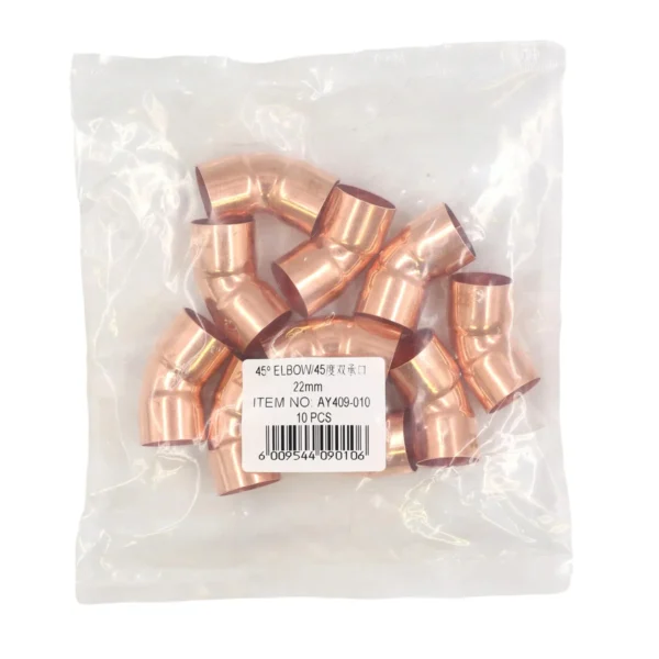 Red copper 45 Elbow 22mm AY409-010