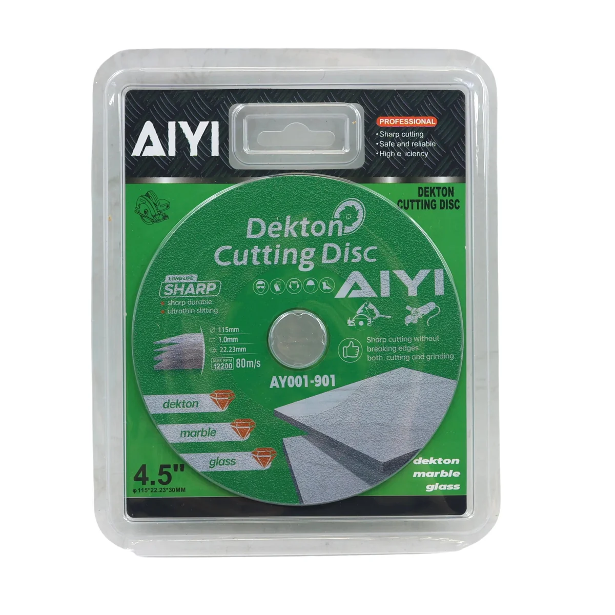 AIYI 115mm Cutting Disc 1mm, Ultra Thin Blade for Marble, Glass & Stone AY001-901