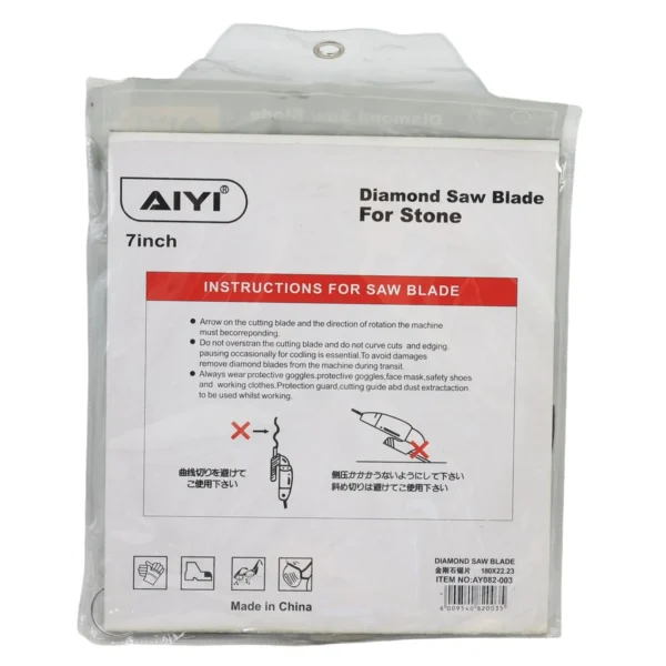 AIYI 180mm Segmented Diamond Saw Blade - Stone Cutting AY082-003