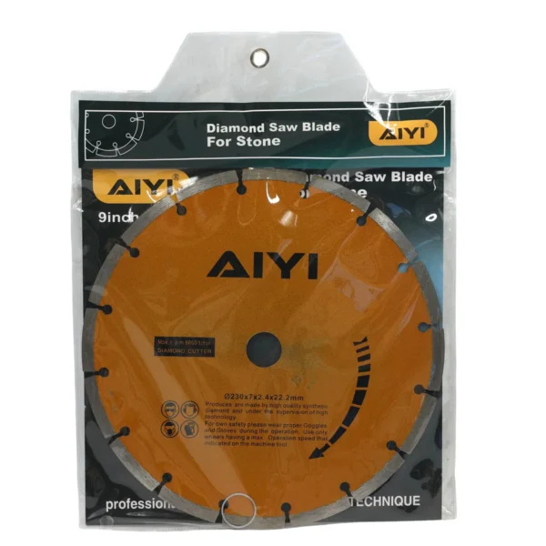 AIYI 230mm Segmented Diamond Saw Blade - Stone Cutting AY082-004
