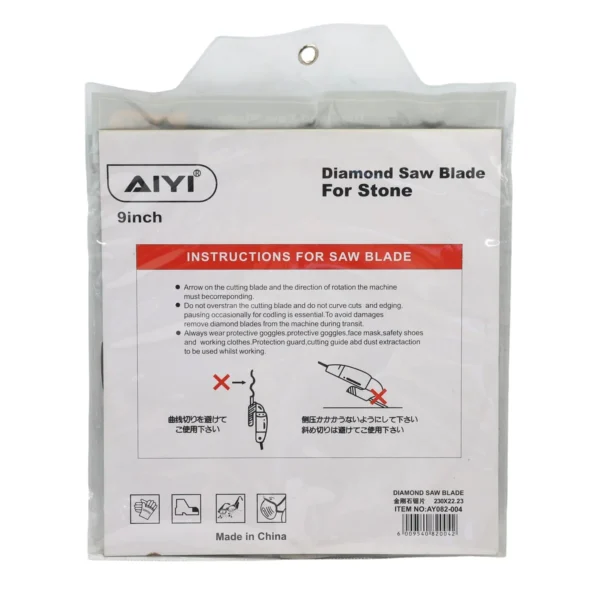 AIYI 230mm Segmented Diamond Saw Blade - Stone Cutting AY082-004