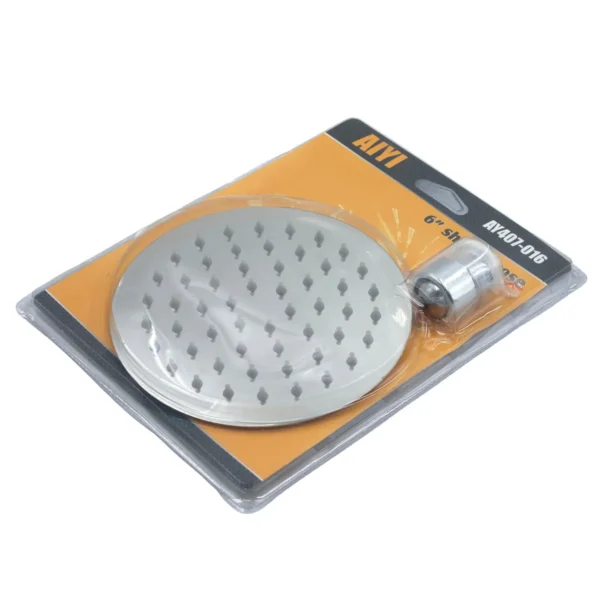 AIYI 6-Inch Round Shower Head, Chrome Finish Bathroom Shower Rose AY407-016