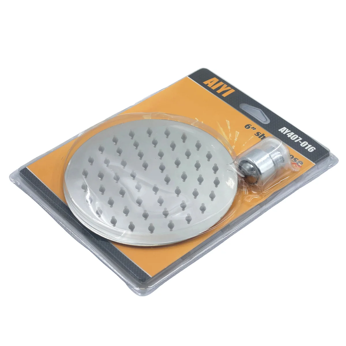 AIYI 6-Inch Round Shower Head, Chrome Finish Bathroom Shower Rose AY407-016 - Image 2