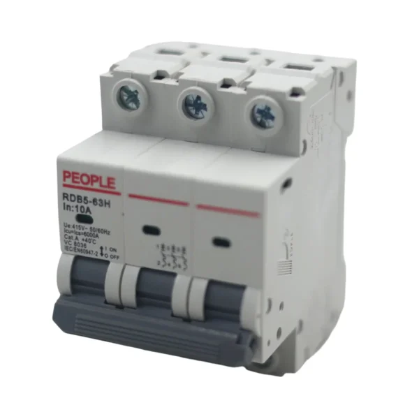 PEOPLE RDB5-63H C10 3P Miniature Circuit Breaker 10A – 4 Pack