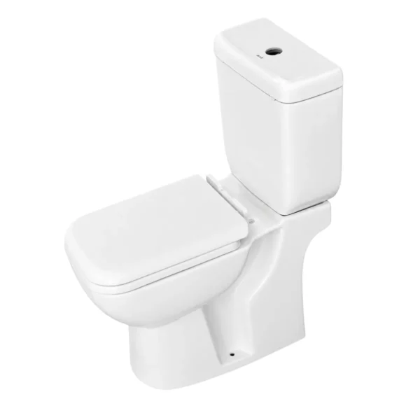 Close-Coupled Ceramic Toilet Suite With Cistern And Seat
