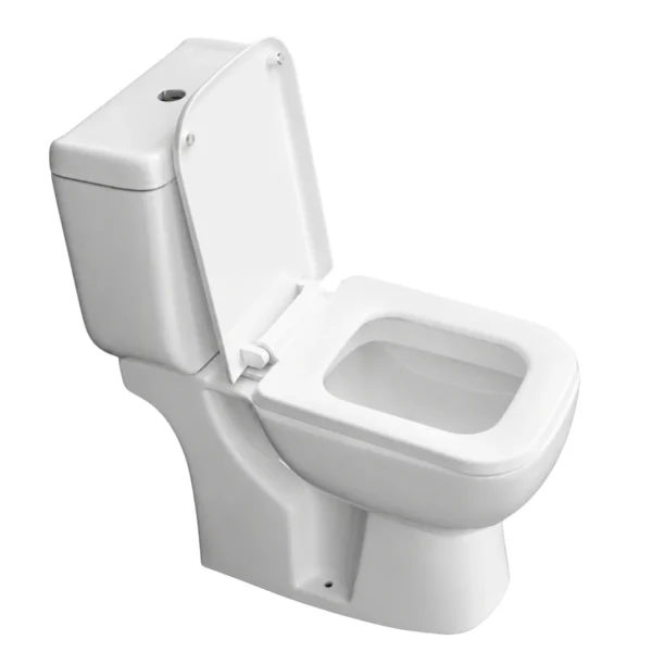 Close-Coupled Ceramic Toilet Suite With Cistern And Seat