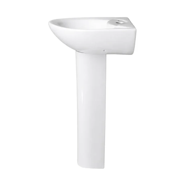 Ceramic Pedestal Basin White Bathroom Wash Basin Set - AY266-030