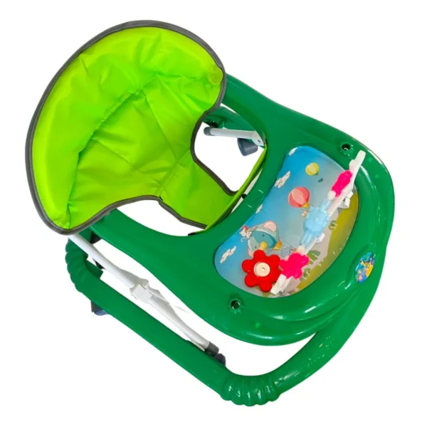 Baby Walker with Activity Toys and Foldable Wheeled Frame