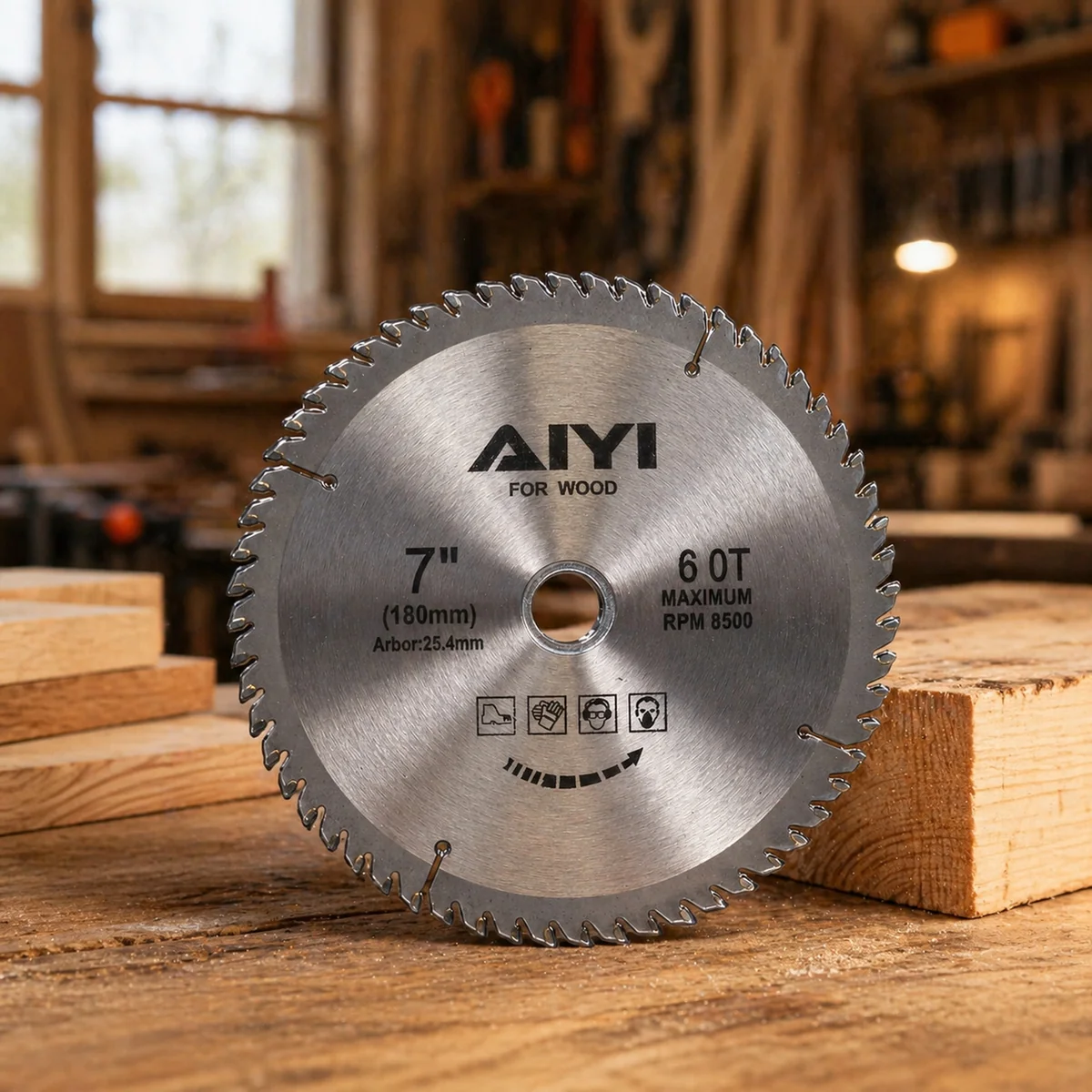AIYI 180mm 60T TCT Saw Blade for Wood AY082-030 - Image 3