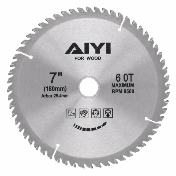AIYI 180mm 60T TCT Saw Blade for Wood AY082-030