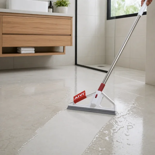 AIYI Long-Handle Floor Squeegee, Floor Wiper, Dirt Swiper AY396-008