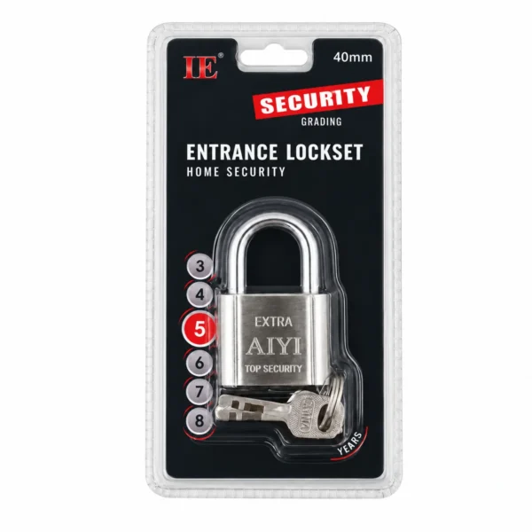 AIYI 50mm Silver Padlock with 3 Keys