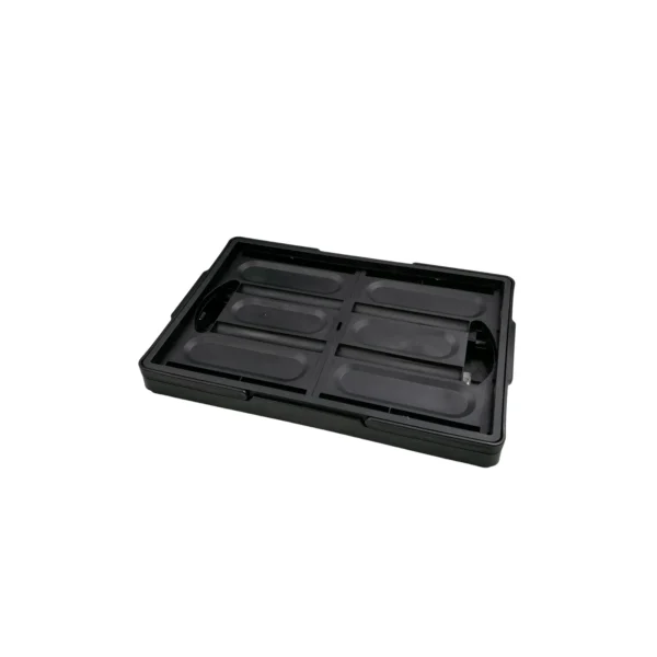 AIYI Collapsible Storage Crate with Wooden Lid and Carry Handle Black AY136-006