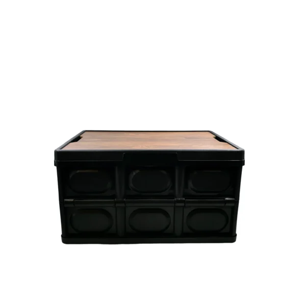 AIYI Big Collapsible Storage Crate with Wooden Lid and Handle AY136-007