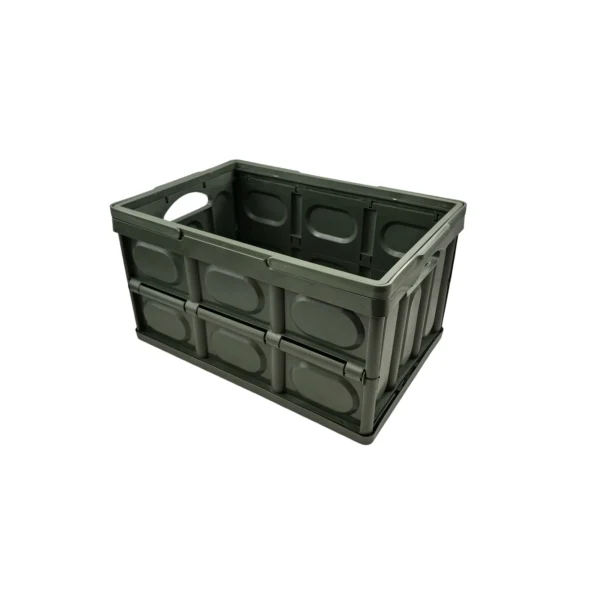 AIYI Collapsible Storage Crate with Wooden Lid and Carry Handle Green AY136-006