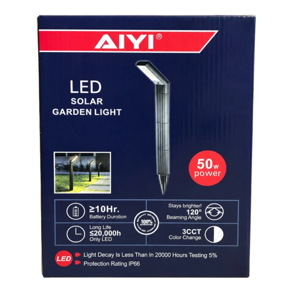 AIYI 50W Solar LED Street Light with Motion Detector & Remote AY399-057