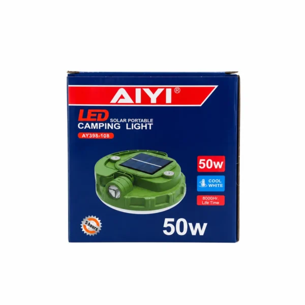 AIYI 50W Solar Portable Camping Torch & Lantern- Cool White AY398-108