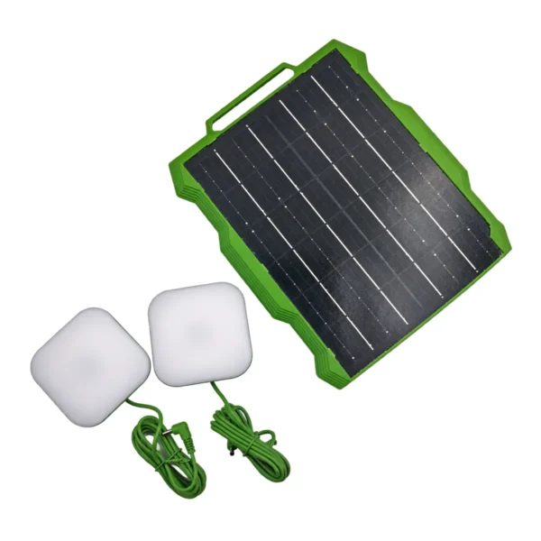 AIYI 10W Solar Camping Light Kit with 2 Magnetic LED Lamps AY398-109